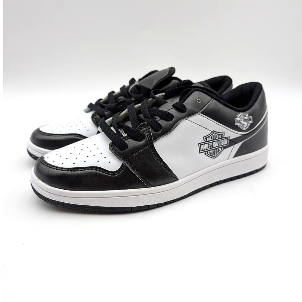 Harley Davidson Low-Top Motorcycle Riding Sneaker Men's Black/White Sz US10 EU43